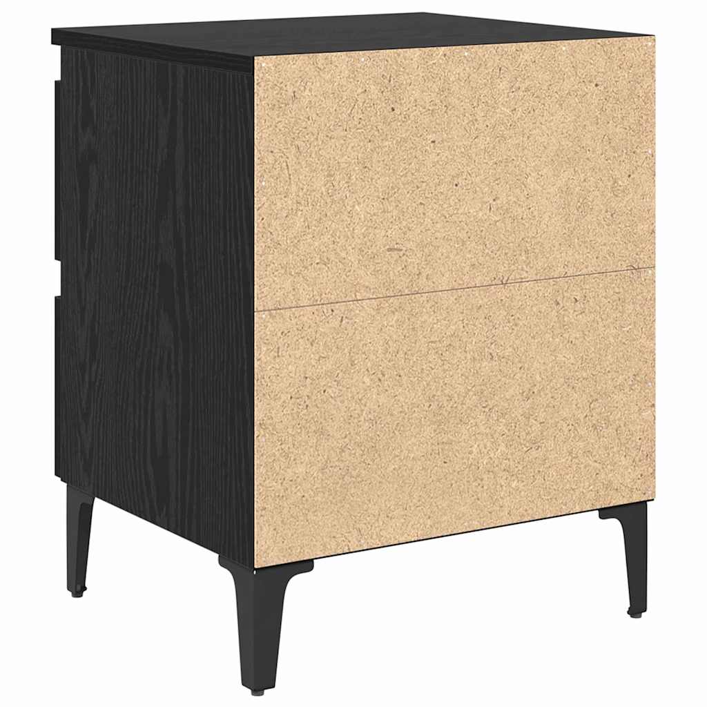 Bedside Cabinet Black oak 40 x 35 x 50 cm Engineered wood